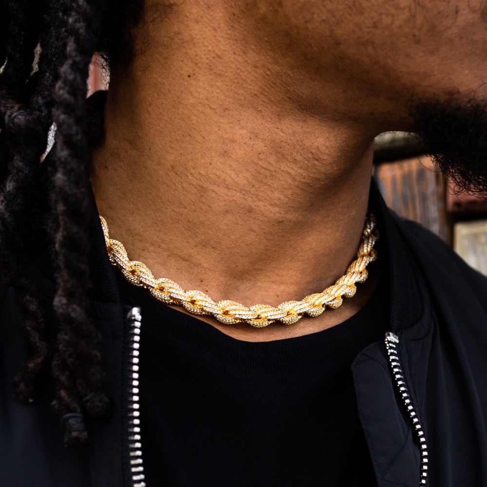 10mm Iced Rope Chain